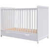 Patut copii din lemn Hubners Paula 120x60 alb cu sertar