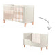 Patut din lemn bebe, 120x60 cm, Transformabil, Cu bariera de siguranta, Din lemn de pin si mdf, Stabil si rezistent, White, FreeON, Ava