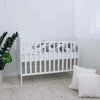Patut din lemn bebe, 120x60 cm, Transformabil pentru bebe si junior, Din lemn de pin si mdf, Cu sina speciala pentru dentitie, Stabil si rezistent, White, FreeON, Lory - gogobaby.ro