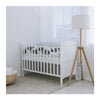 Patut din lemn bebe, 120x60 cm, Transformabil pentru bebe si junior, Din lemn de pin si mdf, Cu sina speciala pentru dentitie, Stabil si rezistent, White, FreeON, Lory - gogobaby.ro