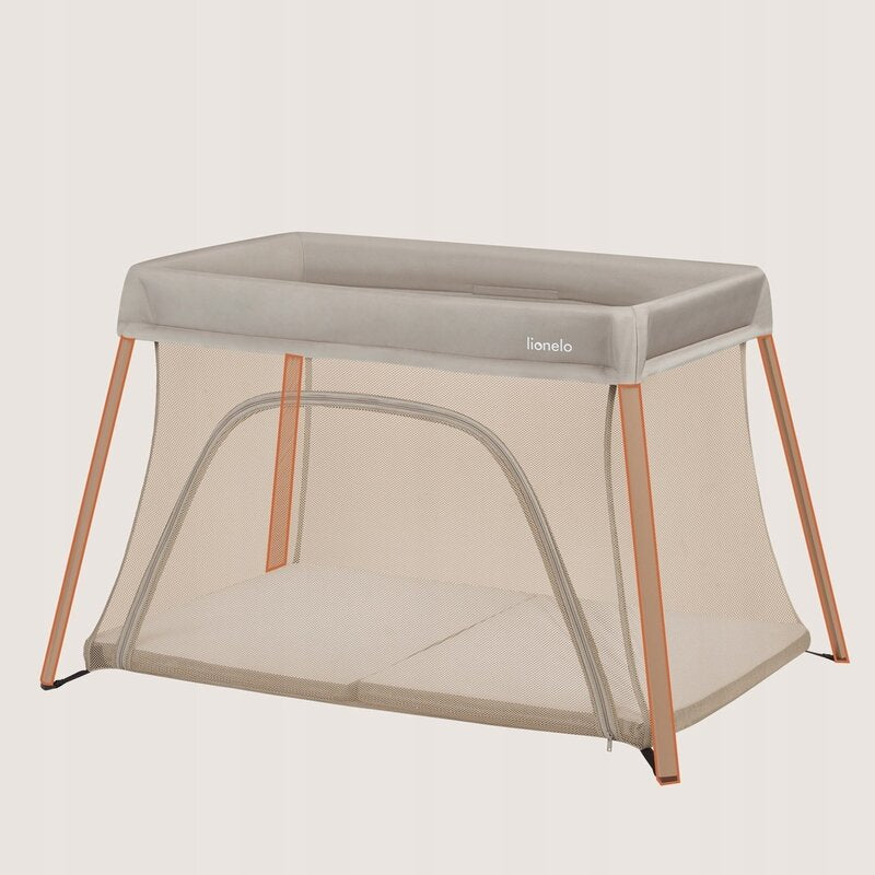 Patut multifunctional, Lionelo, Alice, 3 in 1, Material rezistent Oxford 300D, Cu iesire laterala, 0 luni+, 104×70×74 cm, Bej
