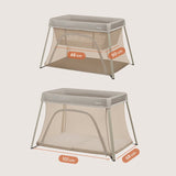 Patut multifunctional, Lionelo, Alice, 3 in 1, Material rezistent Oxford 300D, Cu iesire laterala, 0 luni+, 104×70×74 cm, Bej