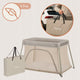 Patut multifunctional, Lionelo, Alice, 3 in 1, Material rezistent Oxford 300D, Cu iesire laterala, 0 luni+, 104×70×74 cm, Bej