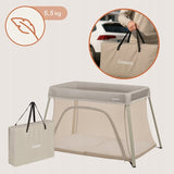 Patut multifunctional, Lionelo, Alice, 3 in 1, Material rezistent Oxford 300D, Cu iesire laterala, 0 luni+, 104×70×74 cm, Bej