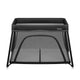 Patut multifunctional, Lionelo, Alice, 3 in 1, 2 trepte de inaltime pentru saltea, Pliabil, Material rezistent Oxford 300D, Cu iesire laterala, Geanta de transport, Pana 15 kg, 0 luni+, 104×70×74 cm, Negru