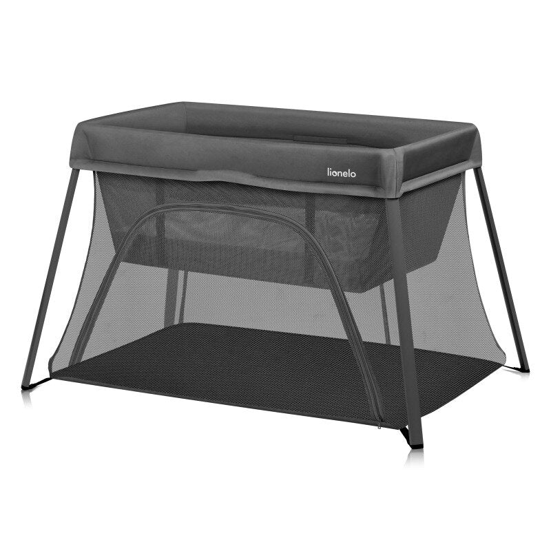 Patut multifunctional, Lionelo, Alice, 3 in 1, 2 trepte de inaltime pentru saltea, Pliabil, Material rezistent Oxford 300D, Cu iesire laterala, Geanta de transport, Pana 15 kg, 0 luni+, 104×70×74 cm, Gri - gogobaby.ro