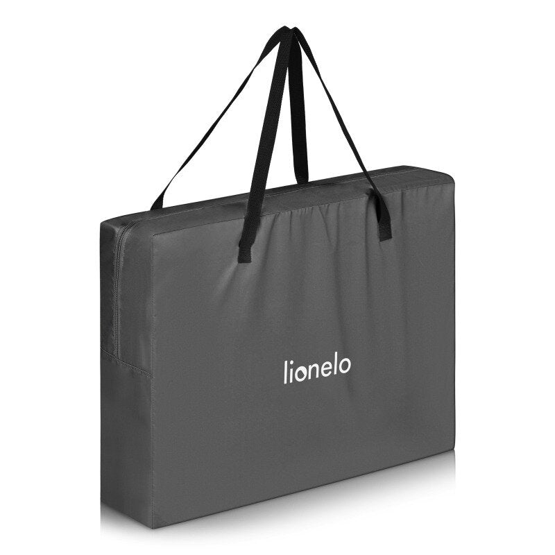 Patut multifunctional, Lionelo, Alice, 3 in 1, 2 trepte de inaltime pentru saltea, Pliabil, Material rezistent Oxford 300D, Cu iesire laterala, Geanta de transport, Pana 15 kg, 0 luni+, 104×70×74 cm, Gri - gogobaby.ro