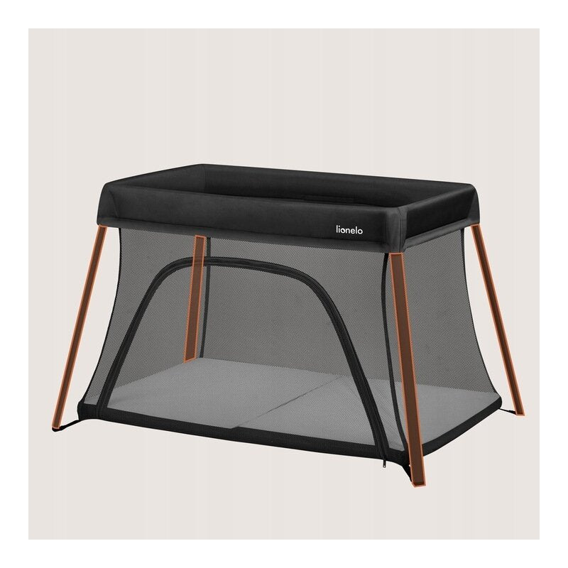 Patut multifunctional, Lionelo, Alice, 3 in 1, 2 trepte de inaltime pentru saltea, Pliabil, Material rezistent Oxford 300D, Cu iesire laterala, Geanta de transport, Pana 15 kg, 0 luni+, 104×70×74 cm, Negru - gogobaby.ro