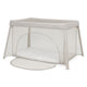 Patut multifunctional, Lionelo, Mila, 2 in 1, Saltea 4 cm cu spuma T25, 2 niveluri de inaltime, Pliere rapida, Intrare laterala, Geanta de transport inclusa, 0-36 luni, Pana la 15 kg, Bej