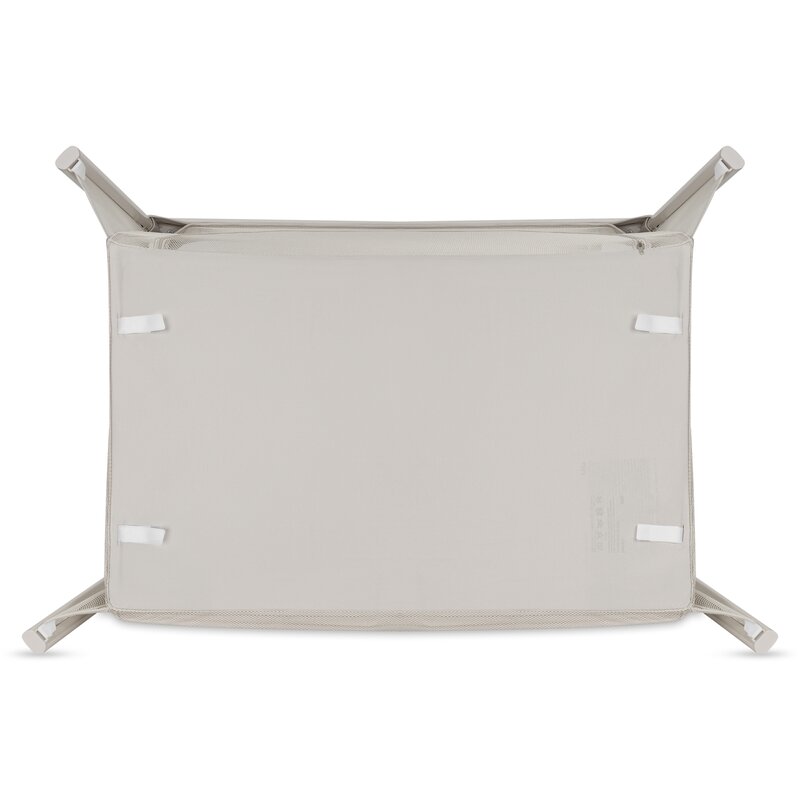 Patut multifunctional, Lionelo, Mila, 2 in 1, Saltea 4 cm cu spuma T25, 2 niveluri de inaltime, Pliere rapida, Intrare laterala, Geanta de transport inclusa, 0-36 luni, Pana la 15 kg, Bej