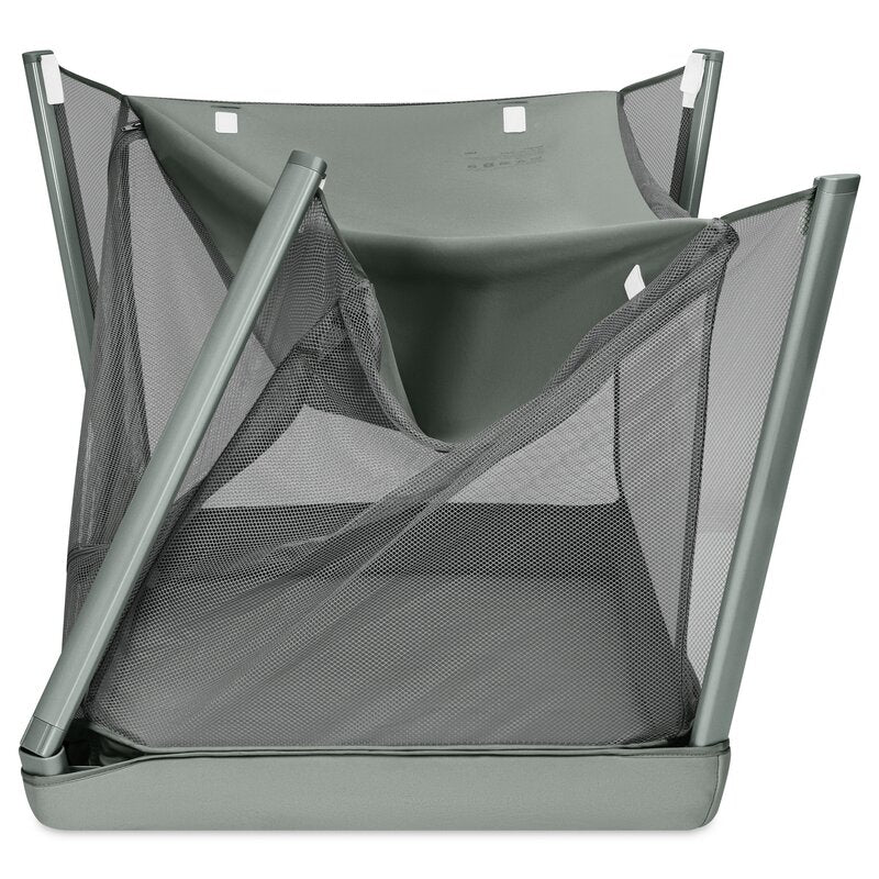 Patut multifunctional, Lionelo, Mila, 2 in 1, Saltea 4 cm cu spuma T25, 2 niveluri de inaltime, Pliere rapida, Intrare laterala, Geanta de transport inclusa, 0-36 luni, Pana la 15 kg, Verde