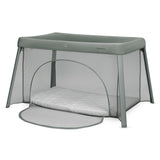 Patut multifunctional, Lionelo, Mila, 2 in 1, Saltea 4 cm cu spuma T25, 2 niveluri de inaltime, Pliere rapida, Intrare laterala, Geanta de transport inclusa, 0-36 luni, Pana la 15 kg, Verde