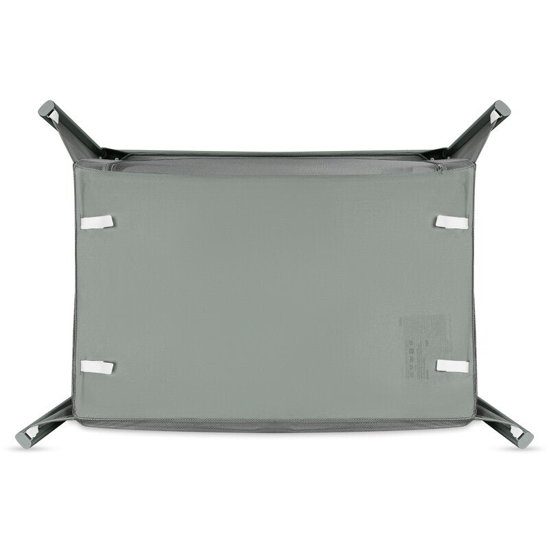 Patut multifunctional, Lionelo, Mila, 2 in 1, Saltea 4 cm cu spuma T25, 2 niveluri de inaltime, Pliere rapida, Intrare laterala, Geanta de transport inclusa, 0-36 luni, Pana la 15 kg, Verde