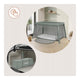 Patut multifunctional, Lionelo, Mila, 2 in 1, Saltea 4 cm cu spuma T25, 2 niveluri de inaltime, Pliere rapida, Intrare laterala, Geanta de transport inclusa, 0-36 luni, Pana la 15 kg, Verde