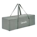 Patut multifunctional, Lionelo, Mila, 2 in 1, Saltea 4 cm cu spuma T25, 2 niveluri de inaltime, Pliere rapida, Intrare laterala, Geanta de transport inclusa, 0-36 luni, Pana la 15 kg, Verde