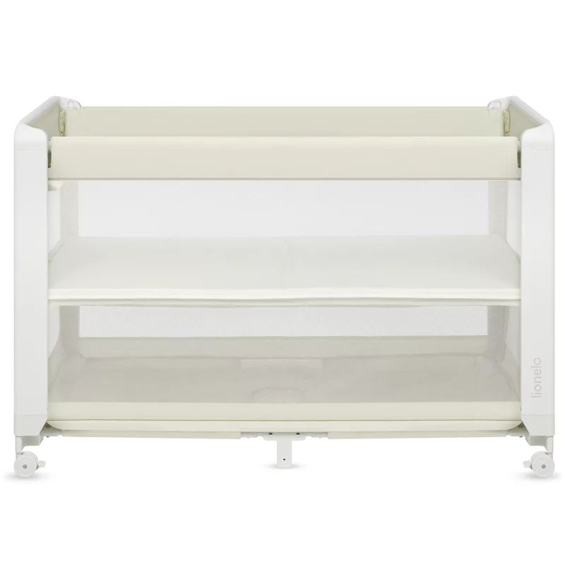 Patut multifunctional, Lionelo, Patty, 5 in 1, 0- 36 luni, Co-sleeper, Tarc de joaca, Patut de calatorie, Laterala rabatabila, 2 trepte reglare saltea, Roti, Husa transport inclusa, Bej