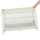 Patut multifunctional, Lionelo, Patty, 5 in 1, 0- 36 luni, Co-sleeper, Tarc de joaca, Patut de calatorie, Laterala rabatabila, 2 trepte reglare saltea, Roti, Husa transport inclusa, Bej