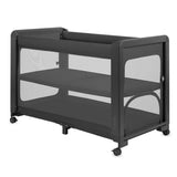 Patut multifunctional, Lionelo, Patty, 5 in 1, 0- 36 luni, Co-sleeper, Tarc de joaca, Patut de calatorie, Laterala rabatabila, 2 trepte reglare saltea, Roti, Husa transport inclusa, Gri