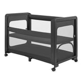 Patut multifunctional, Lionelo, Patty, 5 in 1, 0- 36 luni, Co-sleeper, Tarc de joaca, Patut de calatorie, Laterala rabatabila, 2 trepte reglare saltea, Roti, Husa transport inclusa, Gri