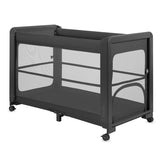 Patut multifunctional, Lionelo, Patty, 5 in 1, 0- 36 luni, Co-sleeper, Tarc de joaca, Patut de calatorie, Laterala rabatabila, 2 trepte reglare saltea, Roti, Husa transport inclusa, Gri
