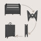 Patut multifunctional, Lionelo, Patty, 5 in 1, 0- 36 luni, Co-sleeper, Tarc de joaca, Patut de calatorie, Laterala rabatabila, 2 trepte reglare saltea, Roti, Husa transport inclusa, Gri