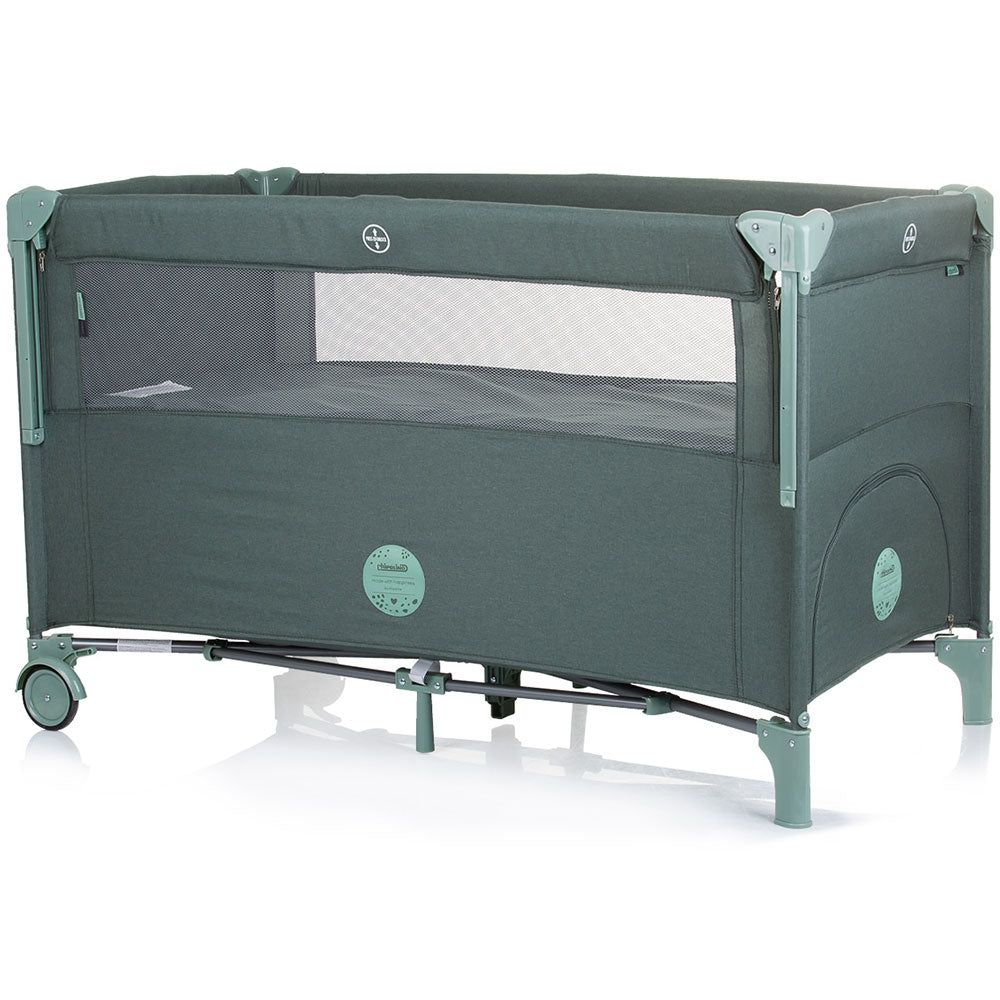 Patut pliabil Chipolino Relax pine linen cu laterala culisanta - gogobaby.ro
