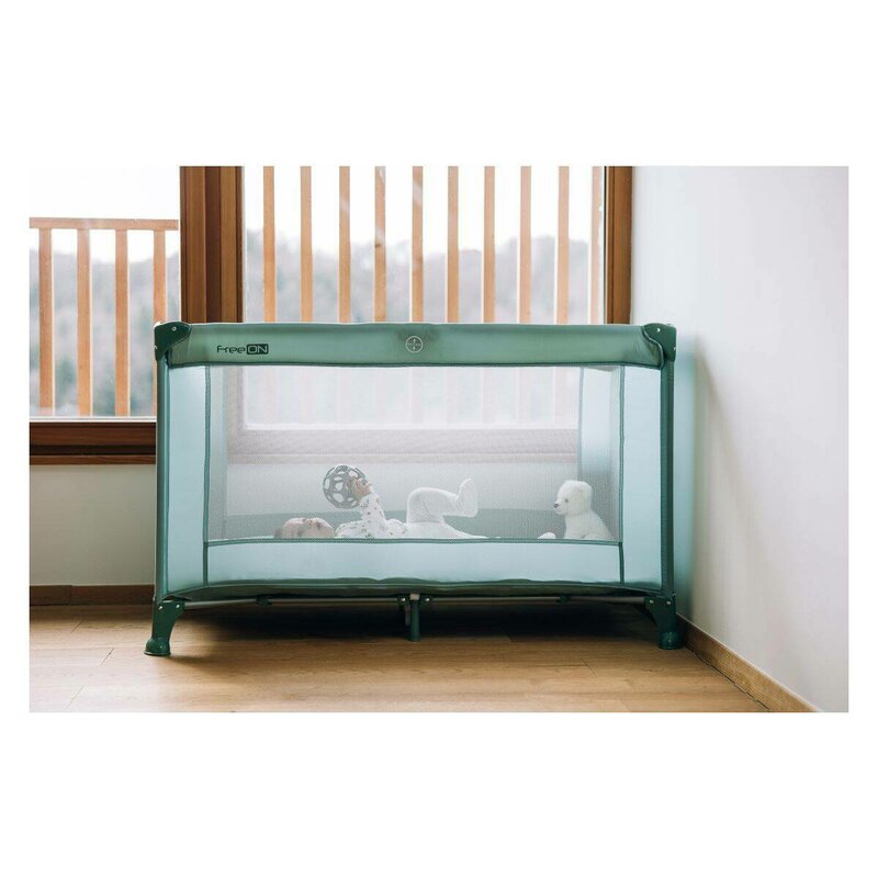 Patut pliant, FreeON, Nap, Cu un nivel, 120x60 cm, Green