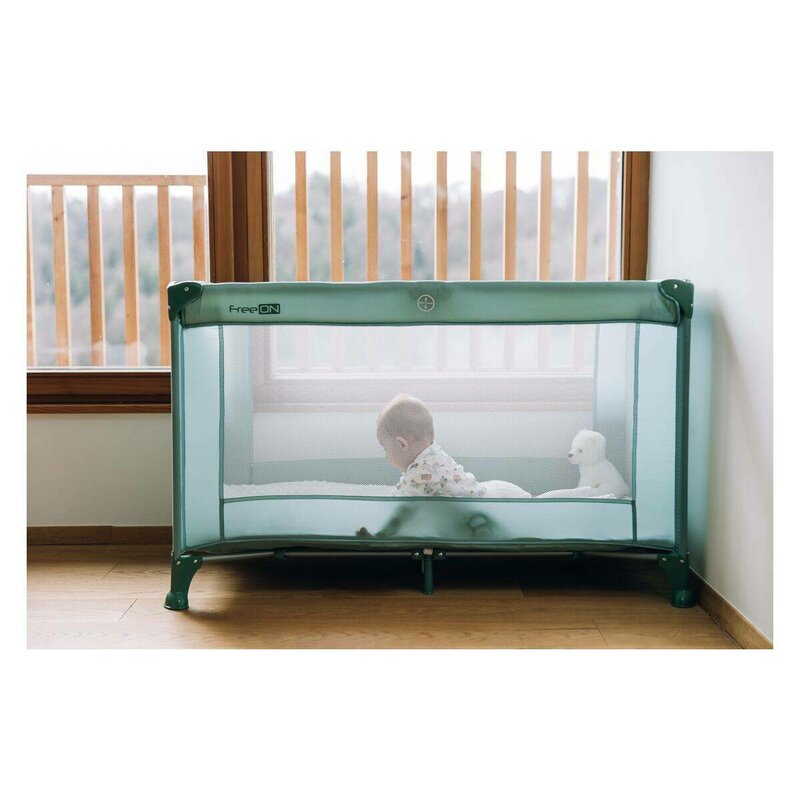 Patut pliant, FreeON, Nap, Cu un nivel, 120x60 cm, Green