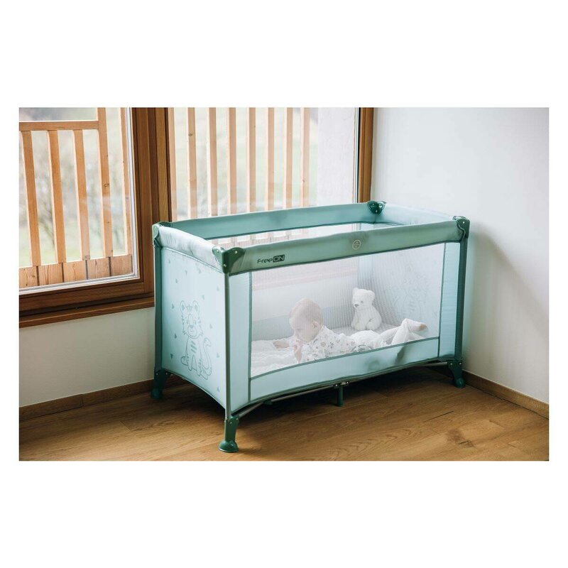 Patut pliant, FreeON, Nap, Cu un nivel, 120x60 cm, Green