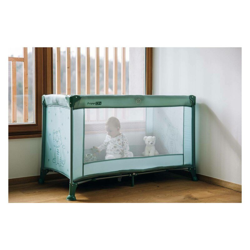Patut pliant, FreeON, Nap, Cu un nivel, 120x60 cm, Green