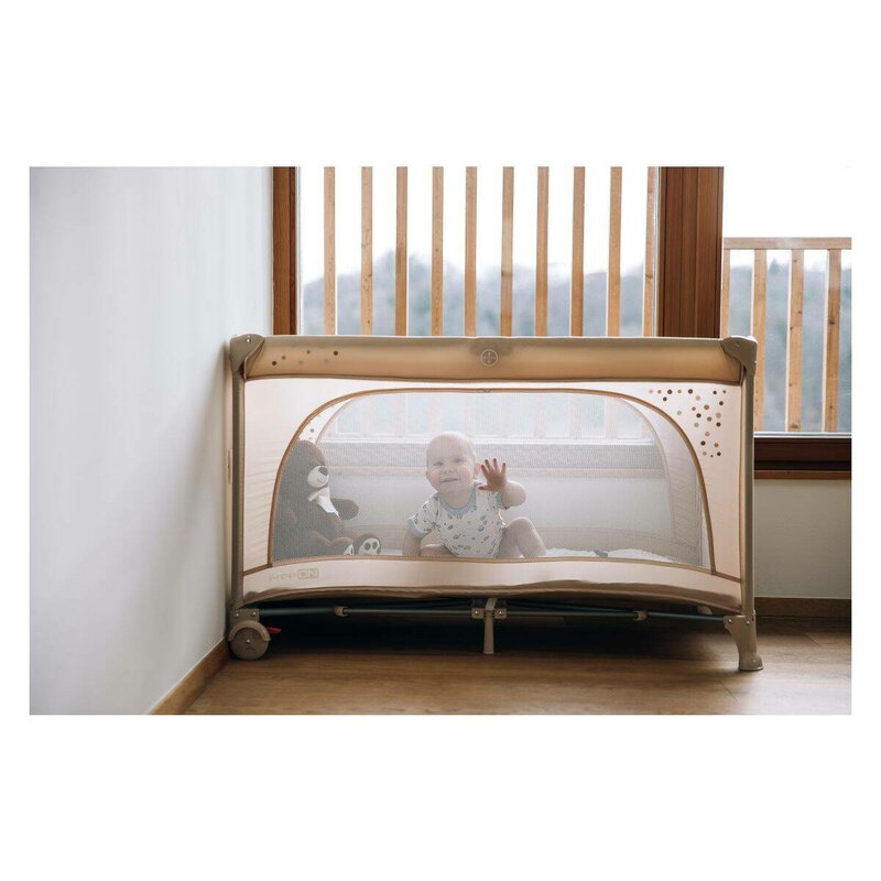 Patut pliant, FreeON, Nook, Cu un nivel, 120x60 cm, Beige