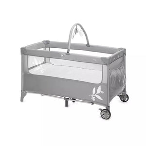 Patut pliant, Jane, Duo Level, Cu roti, Cu arcada cu jucarii, Geanta de transport, Cu doua nivele, Conform standardelor europene EN 716-1:2017+AC:2019EN 16890:2017 + A1:2021, Mist