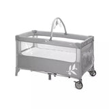 Patut pliant, Jane, Duo Level, Cu roti, Cu arcada cu jucarii, Geanta de transport, Cu doua nivele, Conform standardelor europene EN 716-1:2017+AC:2019EN 16890:2017 + A1:2021, Mist