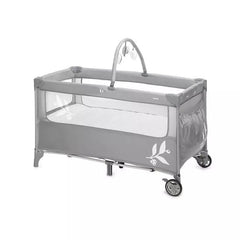 Patut pliant, Jane, Duo Level, Cu roti, Cu arcada cu jucarii, Geanta de transport, Cu doua nivele, Conform standardelor europene EN 716-1:2017+AC:2019EN 16890:2017 + A1:2021, Mist