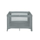 Patut pliant, Lionelo, Amelie, Cu intrare laterala, 100.5×70.5 cm, Include salteluta, roti, geanta pentru transport, Constructie usoara- 7 kg, Cadru stabil din otel, Gri