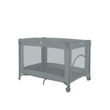 Patut pliant, Lionelo, Amelie, Cu intrare laterala, 100.5×70.5 cm, Include salteluta, roti, geanta pentru transport, Constructie usoara- 7 kg, Cadru stabil din otel, Gri