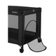 Patut pliant, Lionelo, Amelie, Cu intrare laterala, 100.5×70.5 cm, Include salteluta, roti, geanta pentru transport, Constructie usoara- 7 kg, Cadru stabil din otel, Negru