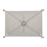 Patut pliant, Lionelo, Amelie, Cu intrare laterala, 100.5×70.5 cm, Include salteluta, roti, geanta pentru transport, Constructie usoara- 7 kg, Cadru stabil din otel, Bej