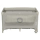 Patut pliant, Lionelo, Flower, Cu doua nivele, Cu arcada, Geanta transport, Masuta de infasat, Bara cu jucarii, Fereastra laterala, 120x60 cm, Conform cu standardele europeane de securitate EN 716 si EN12221, Cappuccino