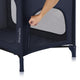 Patut pliant, Lionelo, Jasmin Easy Fold, Pana la 15 kg, Usor de pliat, Cu doua nivele, Cu saltea ergonomica T25, Cu intrare laterala cu fermoar, 2 roti cu frana, 123 x 67 cm, Conform cu EN 716, 0-36 luni, Albastru