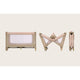 Patut pliant, Lionelo, Jasmin Easy Fold, Pana la 15 kg, Usor de pliat, Cu doua nivele, Cu saltea ergonomica T25, Cu intrare laterala cu fermoar, 2 roti cu frana, 123 x 67 cm, Conform cu EN 716, 0-36 luni, Bej