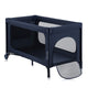Patut pliant, Lionelo, Jasmin Easy Fold, Pana la 15 kg, Usor de pliat, Cu doua nivele, Cu saltea ergonomica T25, Cu intrare laterala cu fermoar, 2 roti cu frana, 123 x 67 cm, Conform cu EN 716, 0-36 luni, Albastru