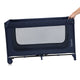 Patut pliant, Lionelo, Jasmin Easy Fold, Pana la 15 kg, Usor de pliat, Cu doua nivele, Cu saltea ergonomica T25, Cu intrare laterala cu fermoar, 2 roti cu frana, 123 x 67 cm, Conform cu EN 716, 0-36 luni, Albastru