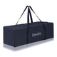 Patut pliant, Lionelo, Jasmin Easy Fold, Pana la 15 kg, Usor de pliat, Cu doua nivele, Cu saltea ergonomica T25, Cu intrare laterala cu fermoar, 2 roti cu frana, 123 x 67 cm, Conform cu EN 716, 0-36 luni, Albastru