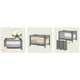 Patut pliant, Lionelo, Jasmin Easy Fold, Pana la 15 kg, Usor de pliat, Cu doua nivele, Cu saltea ergonomica T25, Cu intrare laterala cu fermoar, 2 roti cu frana, 123 x 67 cm, Conform cu EN 716, 0-36 luni, Gri