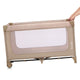 Patut pliant, Lionelo, Jasmin Easy Fold, Pana la 15 kg, Usor de pliat, Cu doua nivele, Cu saltea ergonomica T25, Cu intrare laterala cu fermoar, 2 roti cu frana, 123 x 67 cm, Conform cu EN 716, 0-36 luni, Bej