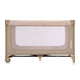 Patut pliant, Lionelo, Jasmin Easy Fold, Pana la 15 kg, Usor de pliat, Cu doua nivele, Cu saltea ergonomica T25, Cu intrare laterala cu fermoar, 2 roti cu frana, 123 x 67 cm, Conform cu EN 716, 0-36 luni, Bej
