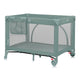 Patut pliant, Lionelo, Laura, 102 x 74 cm, Cu doua nivele, Functie de tarc, Cu roti, Include salteluta si geanta de transport, Pereti din plasa, Deschidere laterala, Pana la 15 kg, 0 luni +, Verde