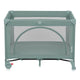 Patut pliant, Lionelo, Laura, 102 x 74 cm, Cu doua nivele, Functie de tarc, Cu roti, Include salteluta si geanta de transport, Pereti din plasa, Deschidere laterala, Pana la 15 kg, 0 luni +, Verde