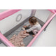 Patut pliant, Lionelo, Stefi, Cu un nivel, Cu intrare laterala cu fermoar, 2 roti, 120x60 cm, Conform cu standardul european de securitate EN 716, Albastru